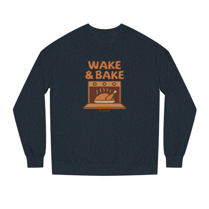 Wake & Bake — Retro Thanksgiving Turkey Sweatshirt (Dark)