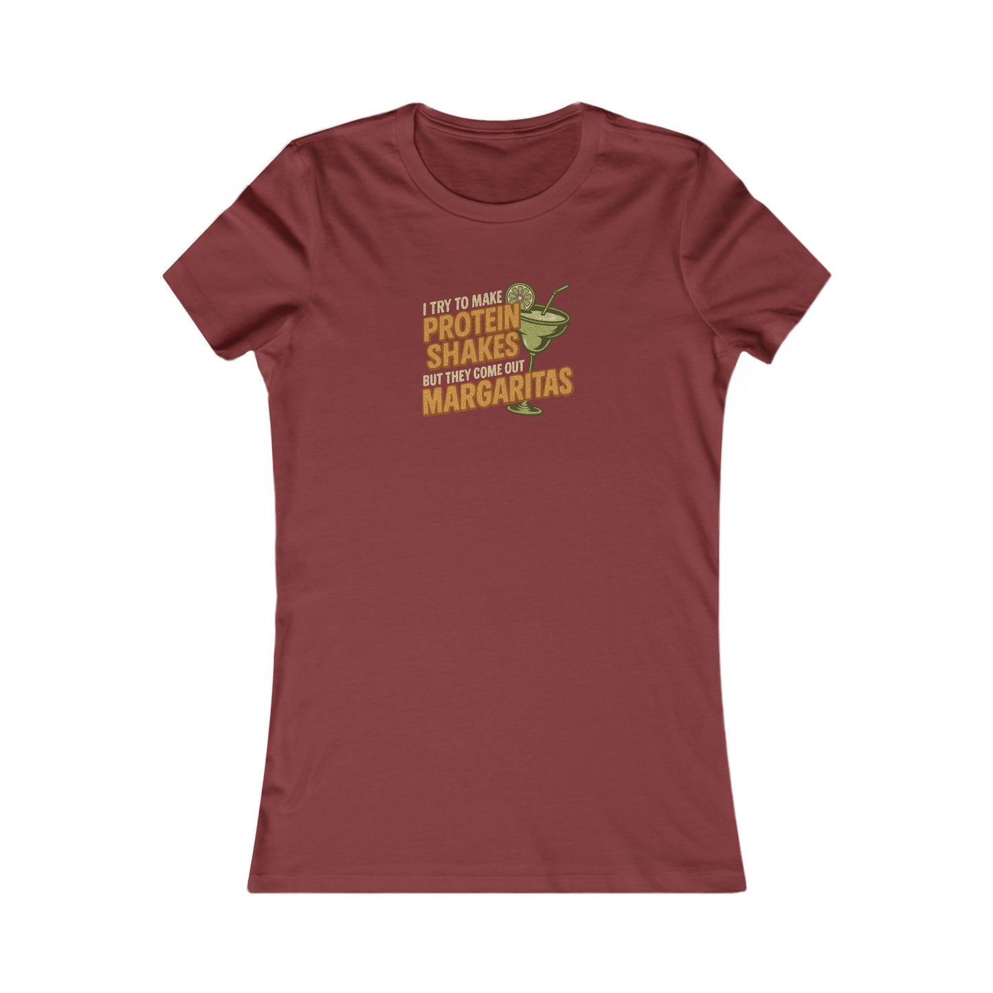 Protein Shakes (Oops, All Margaritas) — Retro Women's Tee (Dark)
