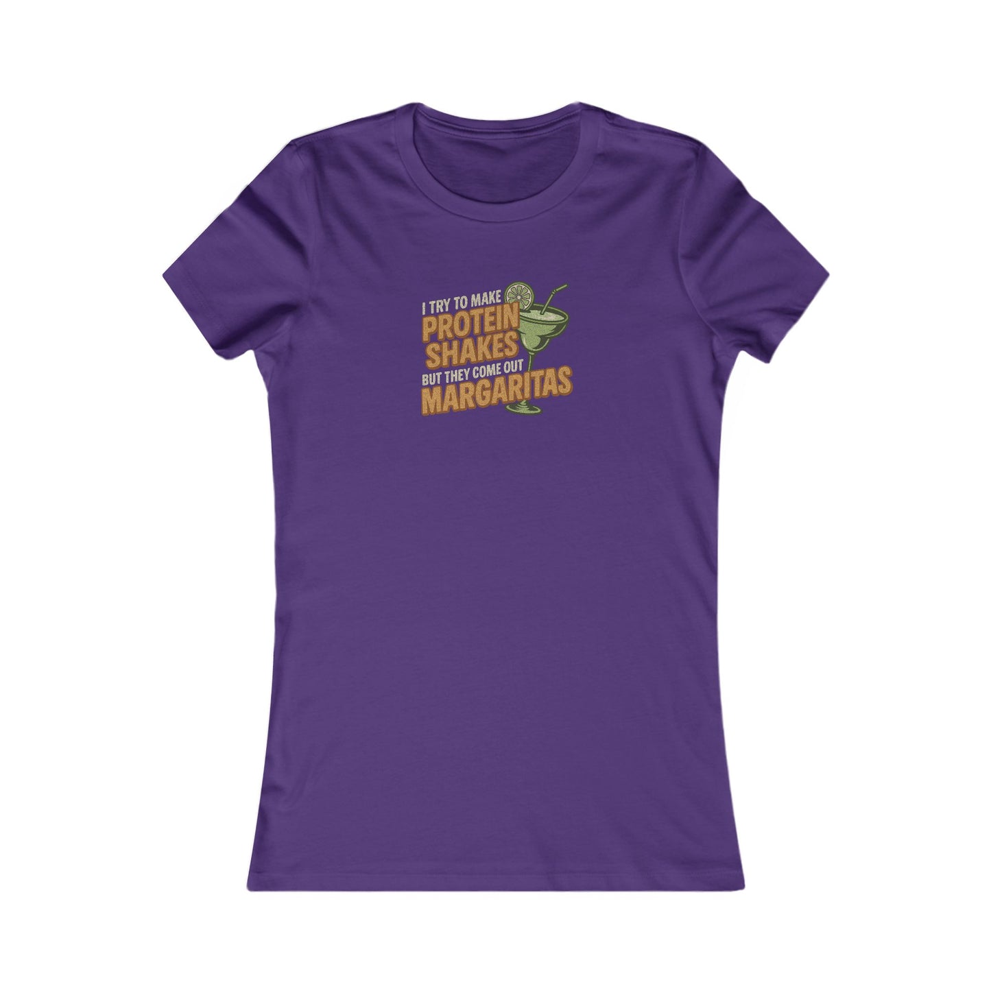 Protein Shakes (Oops, All Margaritas) — Retro Women's Tee (Dark)