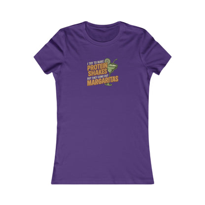 Protein Shakes (Oops, All Margaritas) — Retro Women's Tee (Dark)