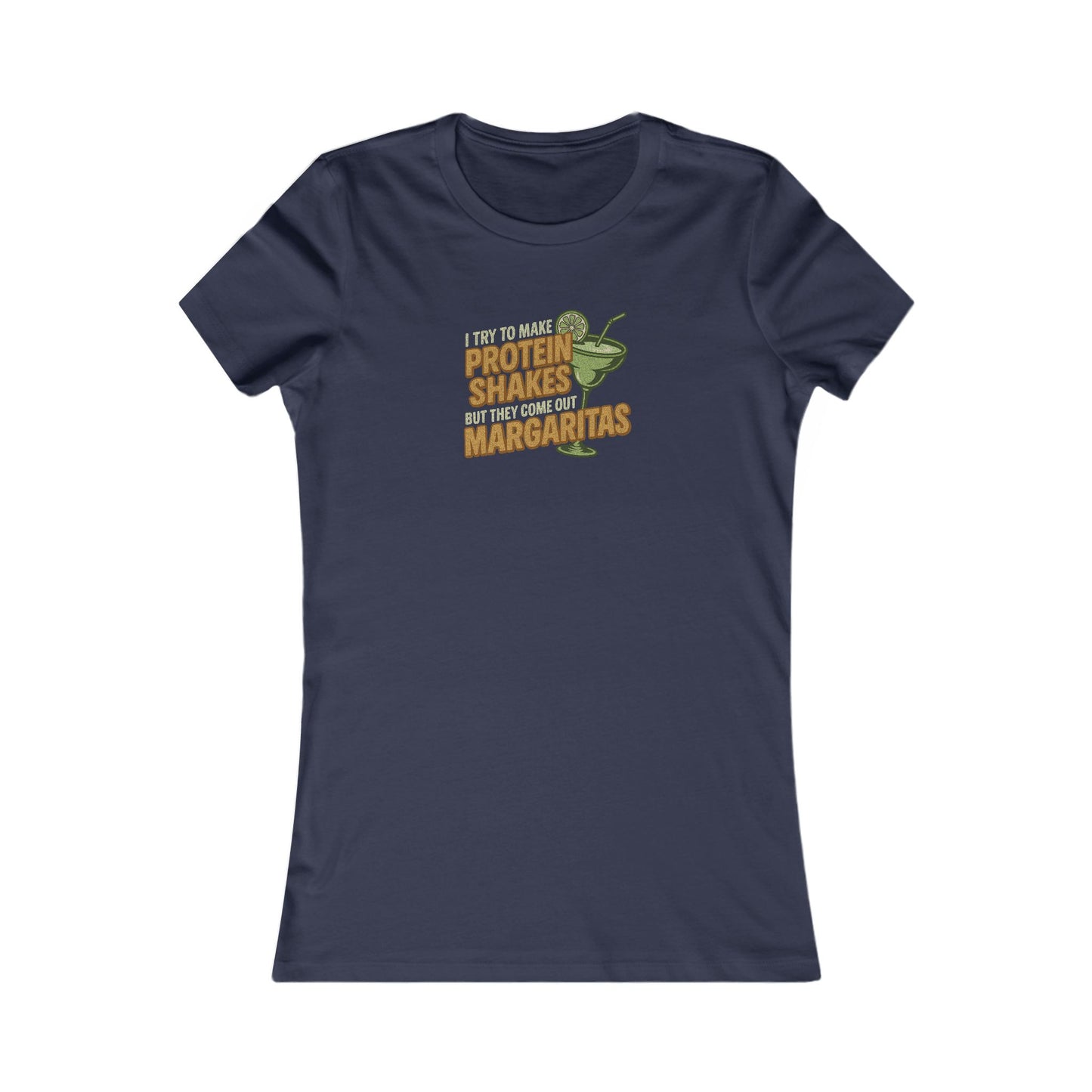 Protein Shakes (Oops, All Margaritas) — Retro Women's Tee (Dark)