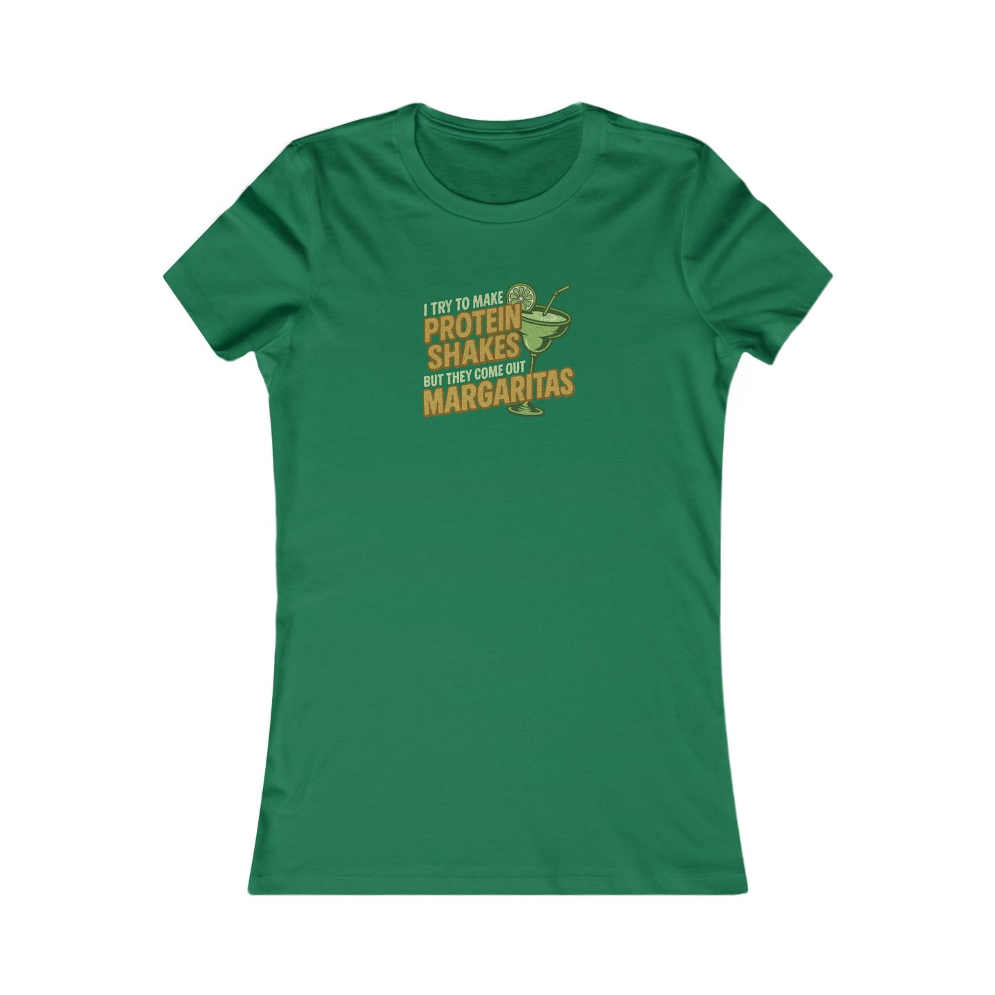 Protein Shakes (Oops, All Margaritas) — Retro Women's Tee (Dark)