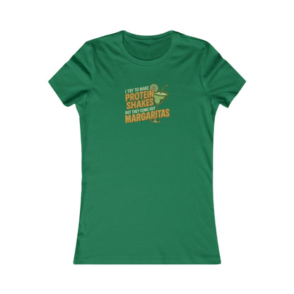 Protein Shakes (Oops, All Margaritas) — Retro Women's Tee (Dark)