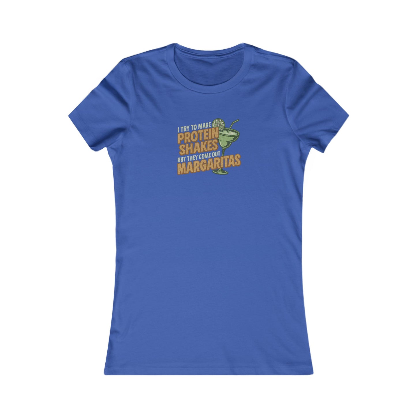Protein Shakes (Oops, All Margaritas) — Retro Women's Tee (Dark)