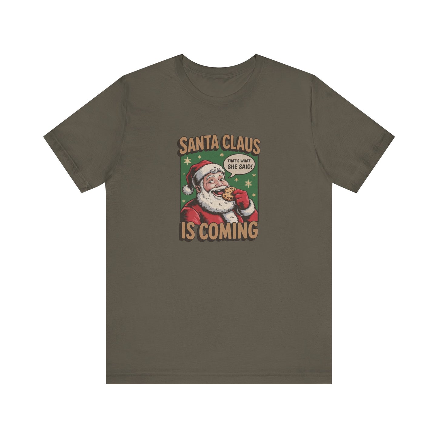 Santa Claus is Coming — Vintage Christmas Tee (Dark)