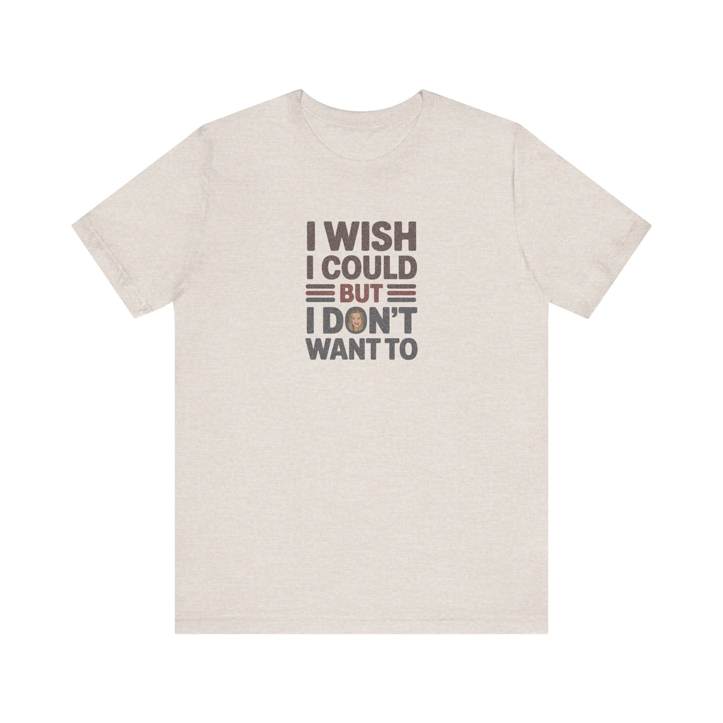 I Wish I Could, But I Don't Want To — Phoebe Buffay Retro Tee (Light)