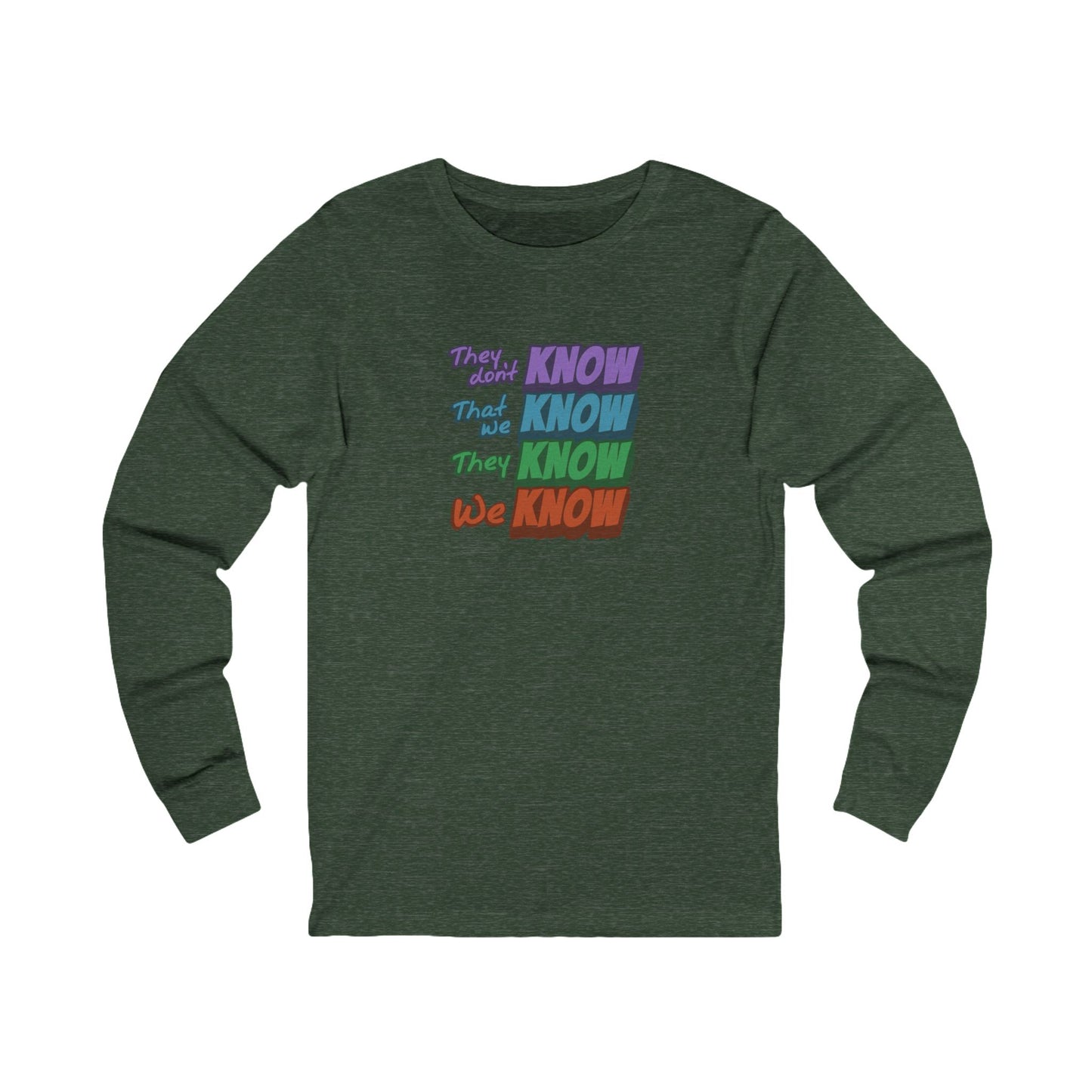 They Don't Know We Know — Friends Retro Long Sleeve (Dark)