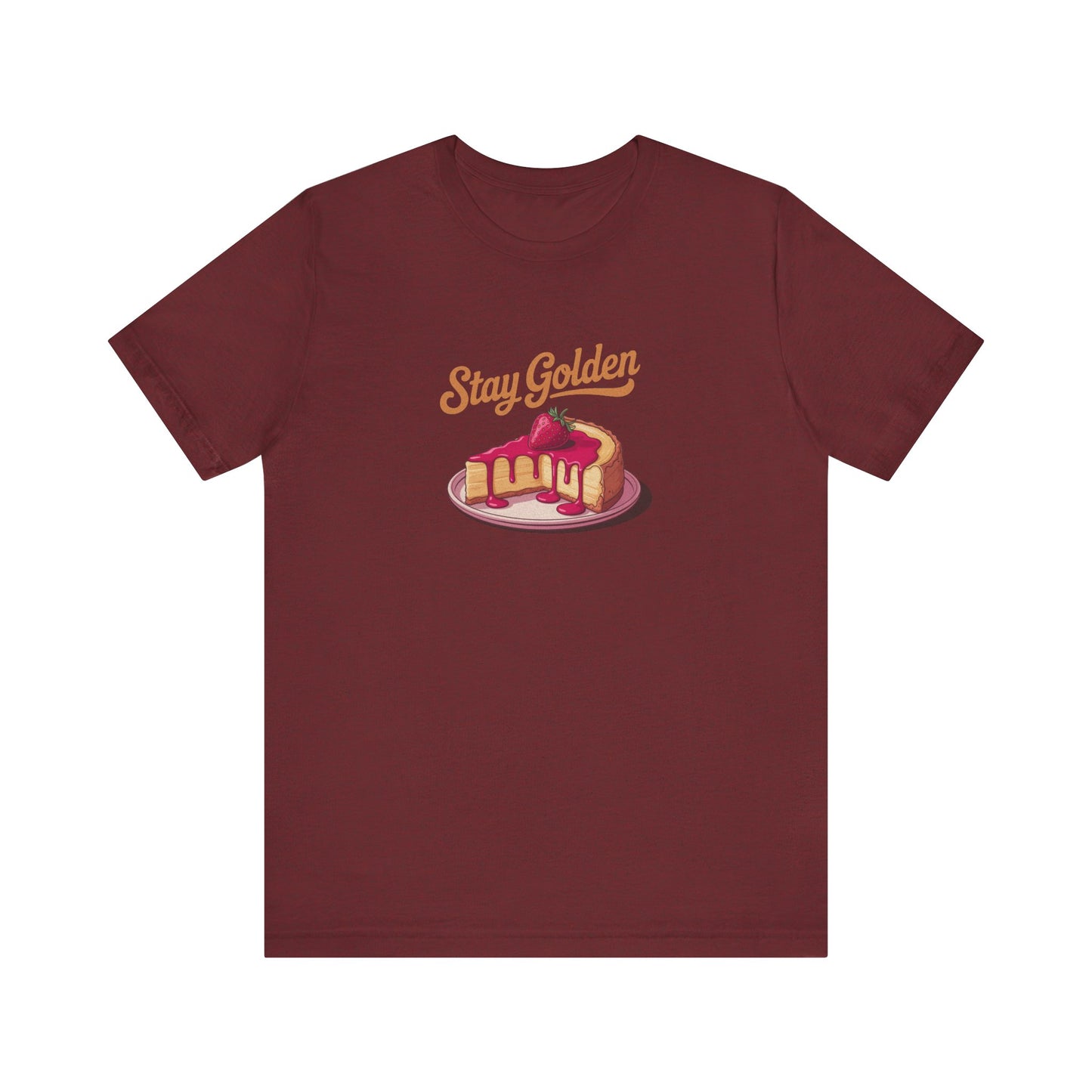 Stay Golden — Retro Cheesecake Graphic Tee (Dark)