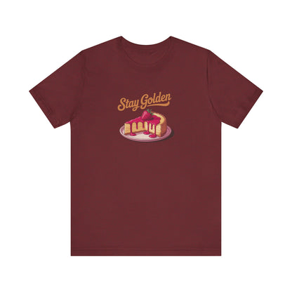 Stay Golden — Retro Cheesecake Graphic Tee (Dark)