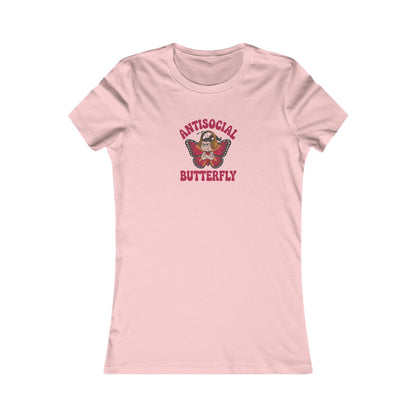 Antisocial Butterfly (Female) — Retro Workout Women's Tee (Light)