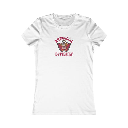 Antisocial Butterfly (Female) — Retro Workout Women's Tee (Light)