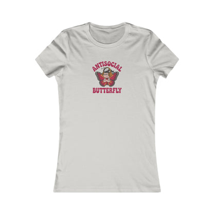Antisocial Butterfly (Female) — Retro Workout Women's Tee (Light)