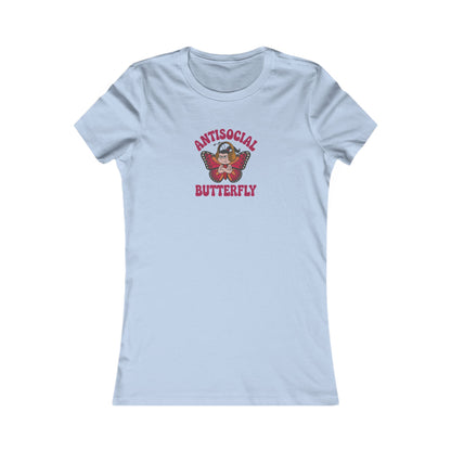 Antisocial Butterfly (Female) — Retro Workout Women's Tee (Light)