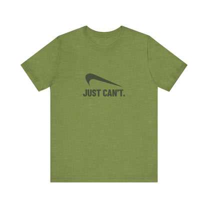 Just Can’t Athletic Parody — Retro Workout Tee (Light)