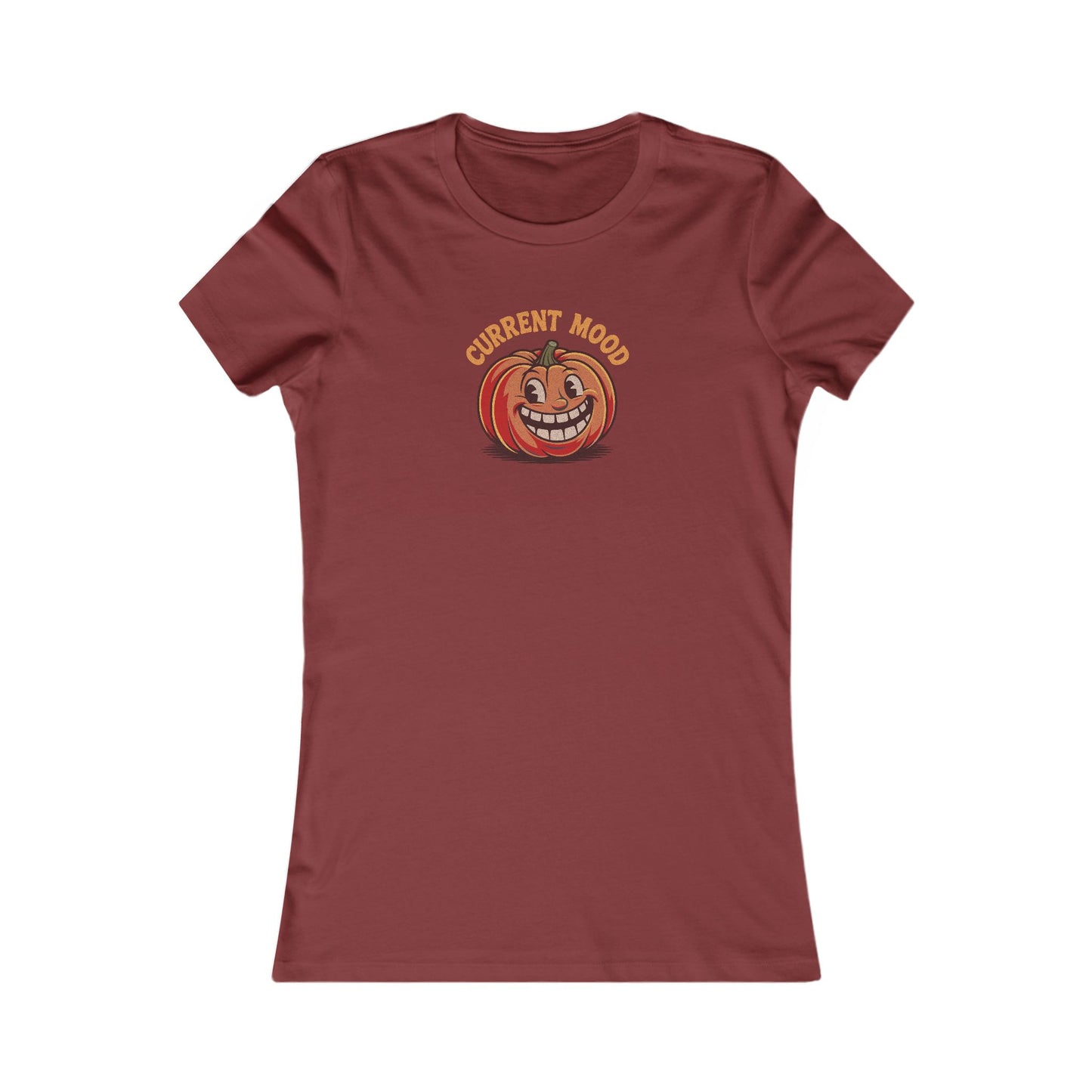 Current Mood (Toothy Jack) — Retro Halloween Women's Tee (Dark)