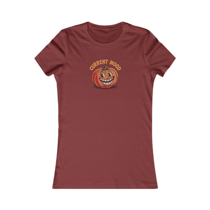 Current Mood (Toothy Jack) — Retro Halloween Women's Tee (Dark)