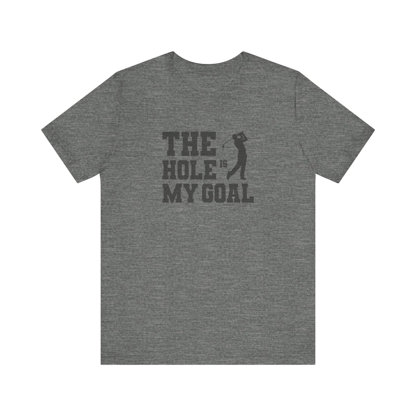 The Hole Is My Goal — Golf Silhouette Retro Tee (Light)