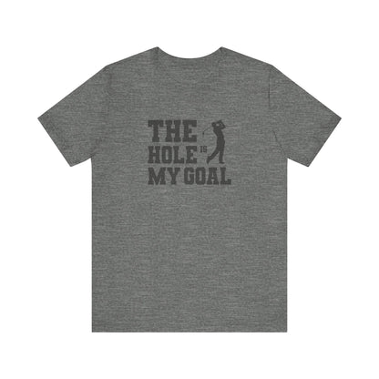 The Hole Is My Goal — Golf Silhouette Retro Tee (Light)