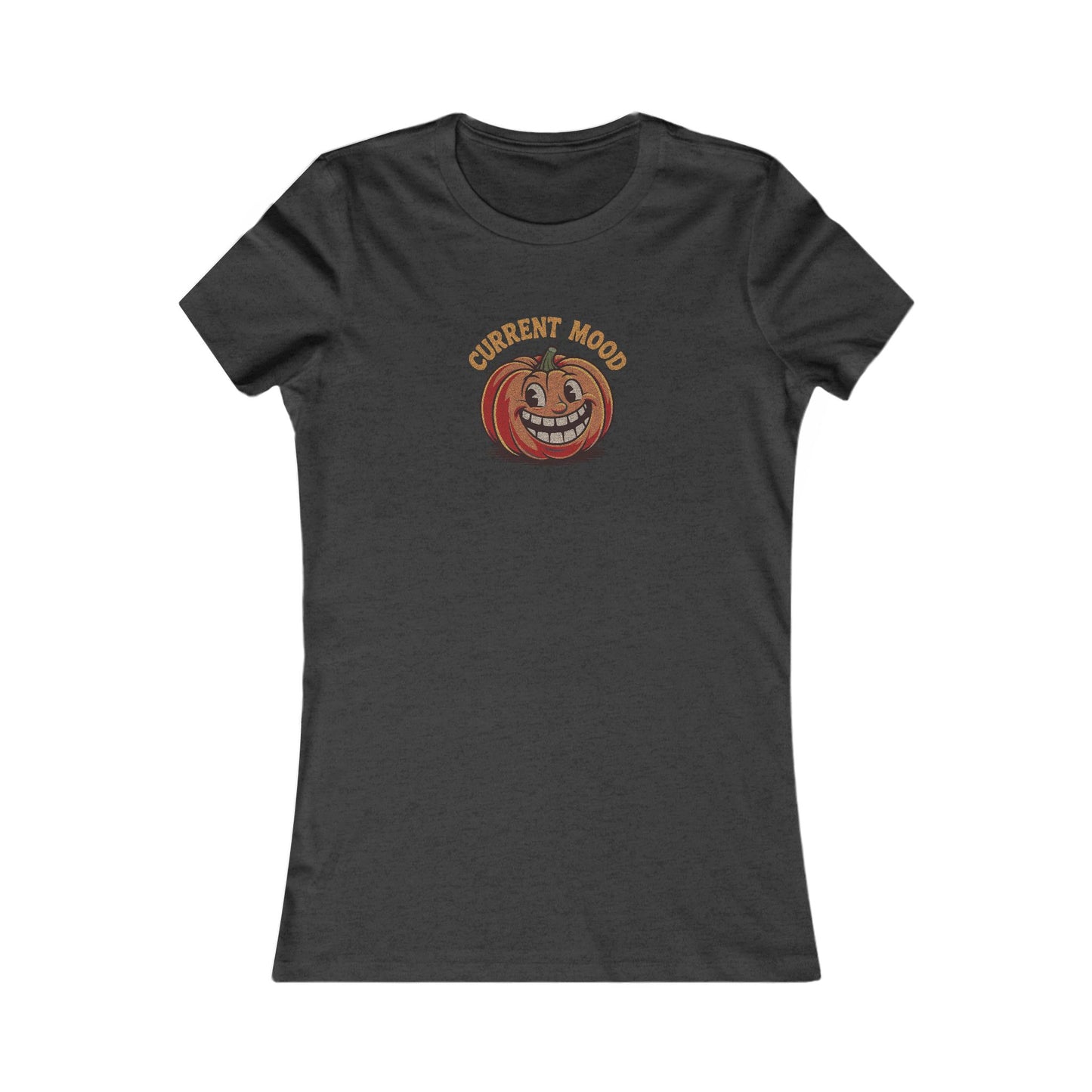 Current Mood (Toothy Jack) — Retro Halloween Women's Tee (Dark)