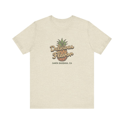 Delicious Flavor — Santa Barbara Pineapple Retro Tee (Light)