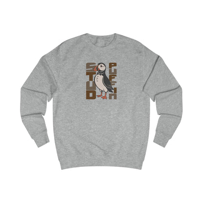Stud Puffin, Licensed to Chill – Spy-Bird Retro Sweatshirt (Light)