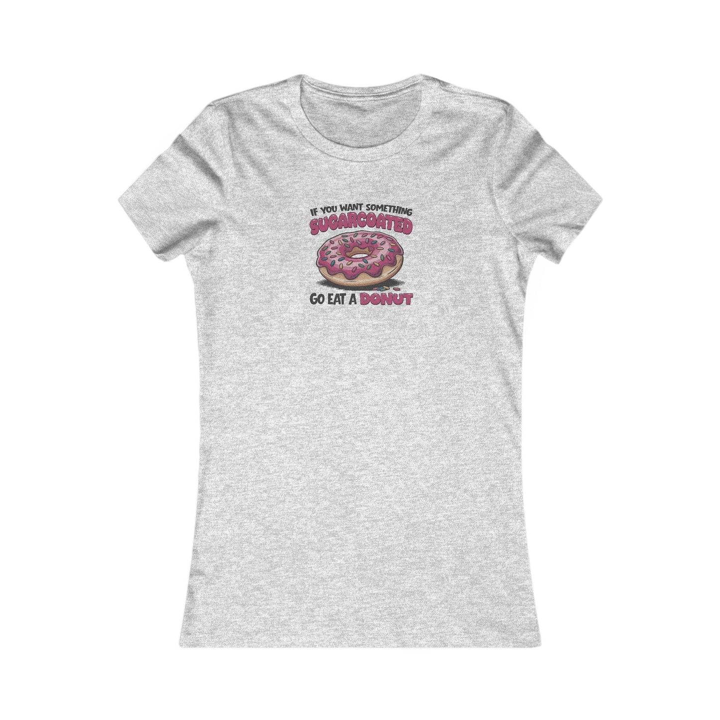 Sugarcoated (Go Eat a Donut) — Retro Graphic Women's Tee (Light)
