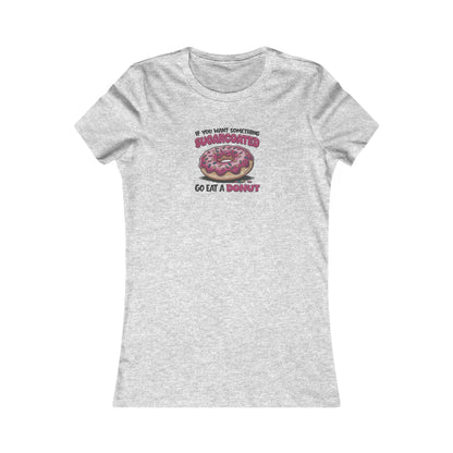 Sugarcoated (Go Eat a Donut) — Retro Graphic Women's Tee (Light)