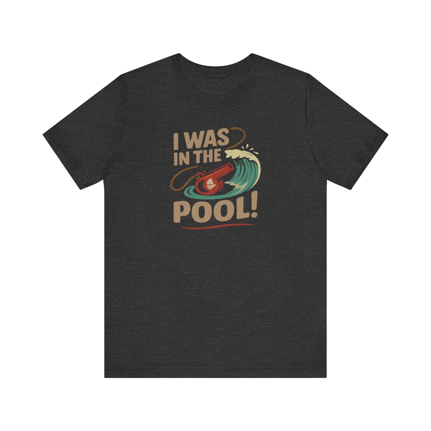 I Was in the Pool! — George Costanza Shrinkage Retro Tee (Dark)