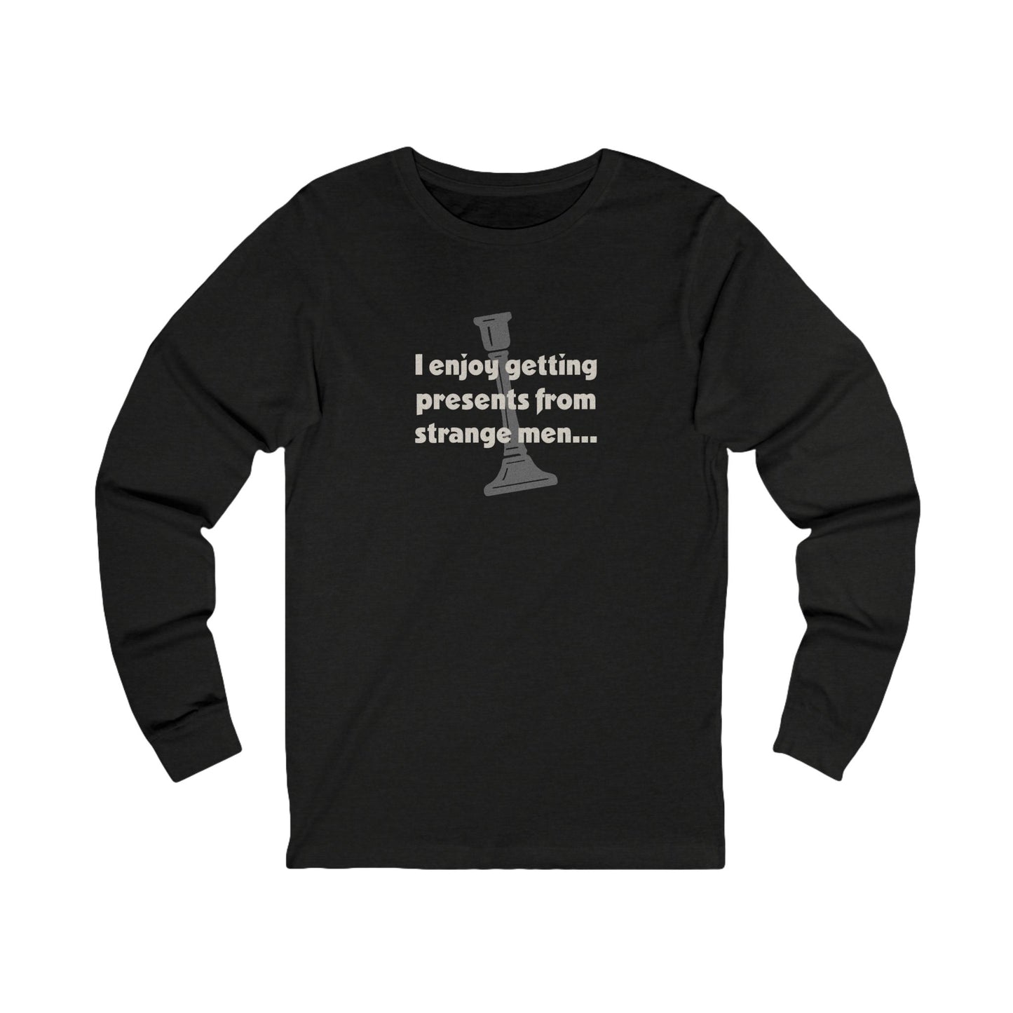 I Enjoy Getting Presents From Strange Men — Clue Retro Long Sleeve (Dark)