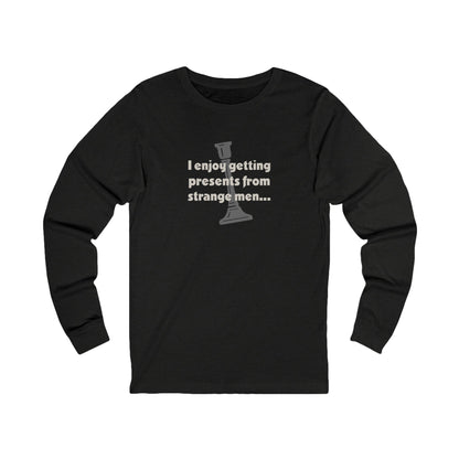 I Enjoy Getting Presents From Strange Men — Clue Retro Long Sleeve (Dark)
