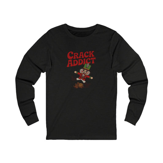 Crack Addict Nutcracker (Unhinged Remix) — Retro Long Sleeve (Dark)