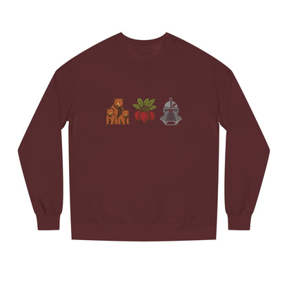 Bears, Beets, Battlestar (Icons) — Retro Sweatshirt (Dark)