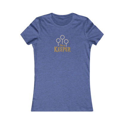 I’m a Keeper — Harry Potter Quidditch Retro Women's Tee (Dark)