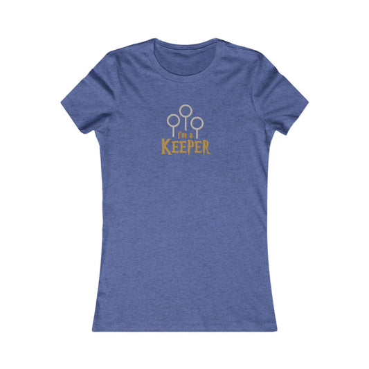 I’m a Keeper — Harry Potter Quidditch Retro Women's Tee (Dark)