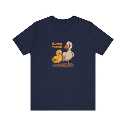 The Chick and the Duck — Friends Retro Tee (Dark)