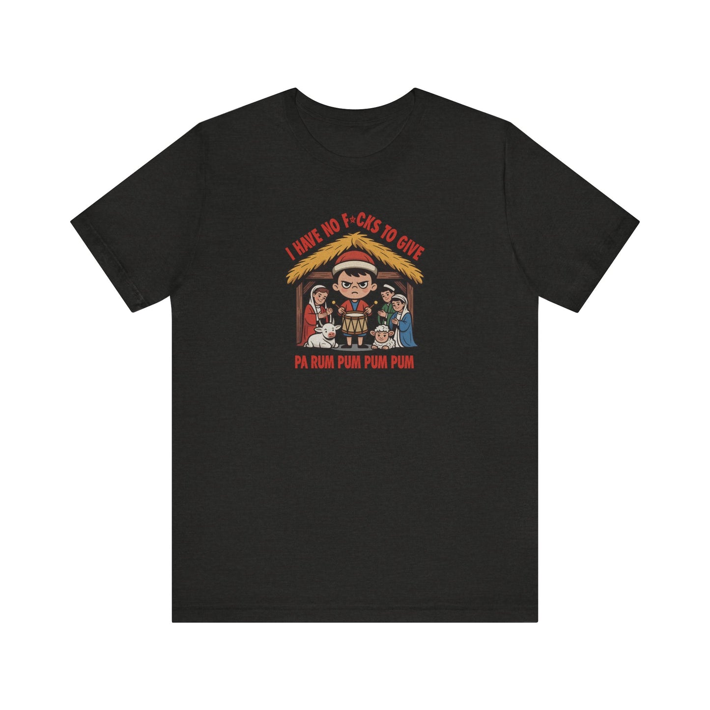 I Have No F*cks to Give — Little Drummer Boy Retro Tee (Dark)