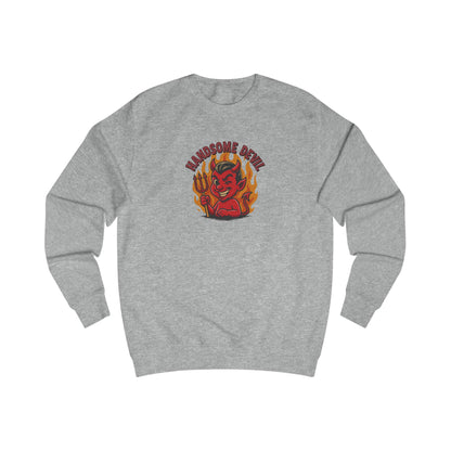 Handsome Devil — Fiery Retro Halloween Sweatshirt (Light)
