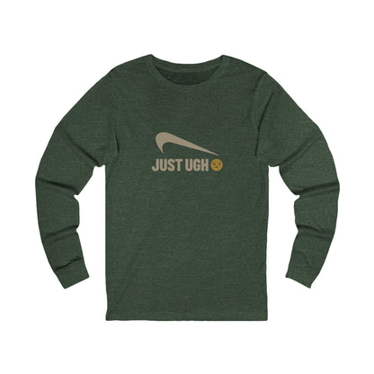 Just Ugh 😒 Athletic Parody — Retro Workout Long Sleeve (Dark)