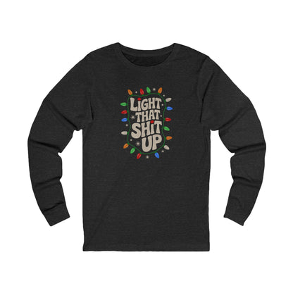 Light That Sh!t Up — Retro Christmas Lights Long Sleeve (Dark)