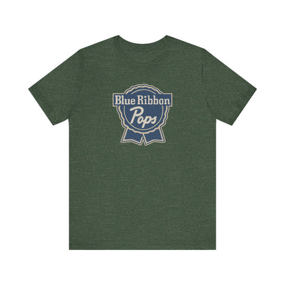 Blue Ribbon Pops Shirt — Funny Dad Gift, Retro Beer Dad Tee