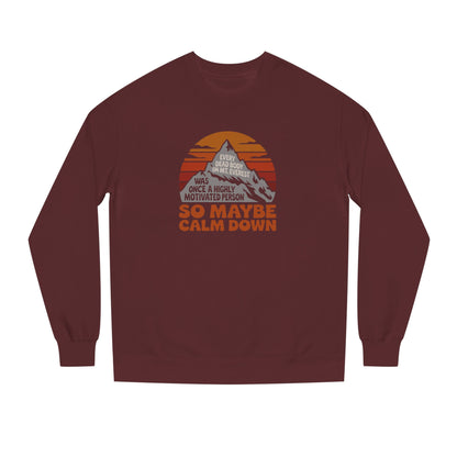 Everything in Moderation (Especially Fitness) – Mount Everest Retro Sweatshirt (Dark)