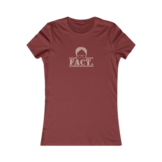 Dwight Schrute FACT. — The Office-Inspired Women's Tee (Dark)