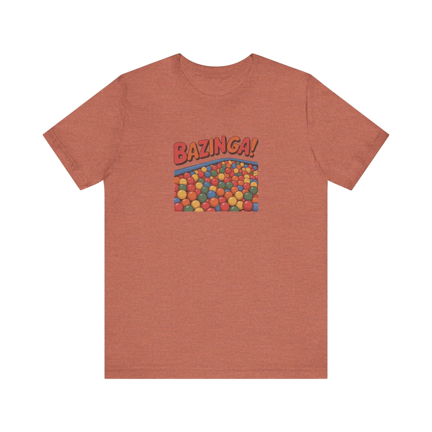 Bazinga! Ball Pit — Big Bang Theory Retro Tee (Light)