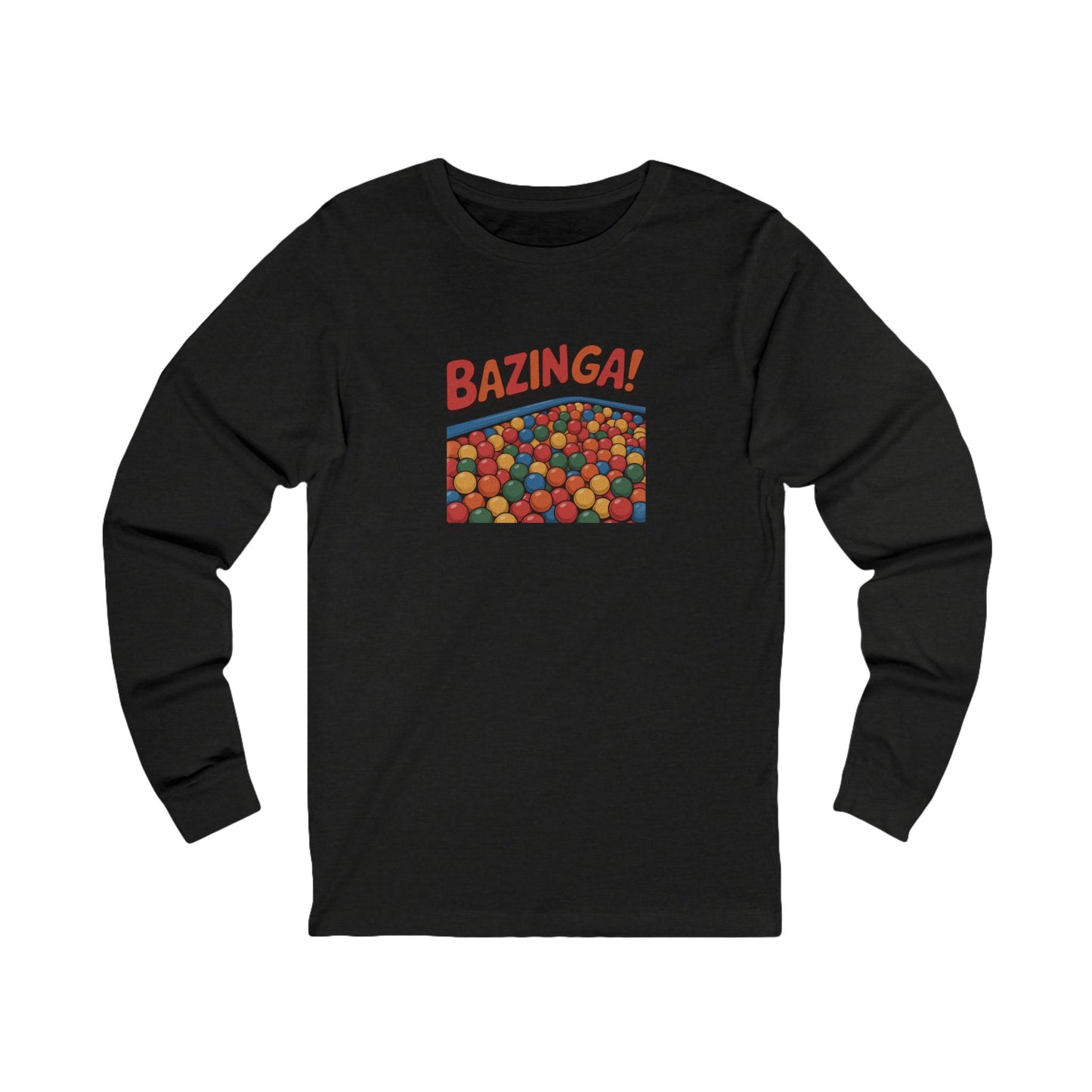 Bazinga! Ball Pit — Big Bang Theory Retro Long Sleeve (Dark)