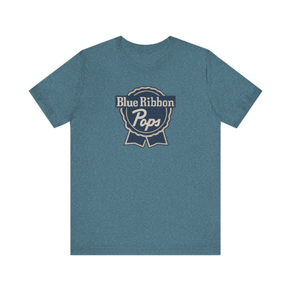 Blue Ribbon Pops Shirt — Funny Dad Gift, Retro Beer Dad Tee