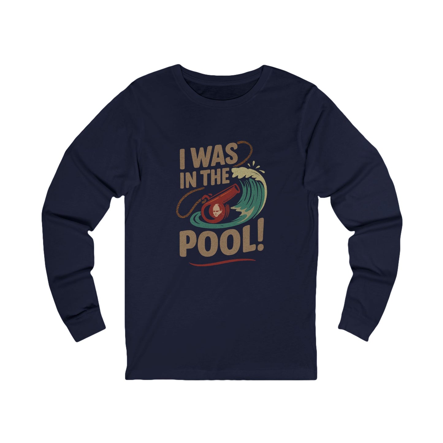 I Was in the Pool! — George Costanza Shrinkage Long Sleeve (Dark)