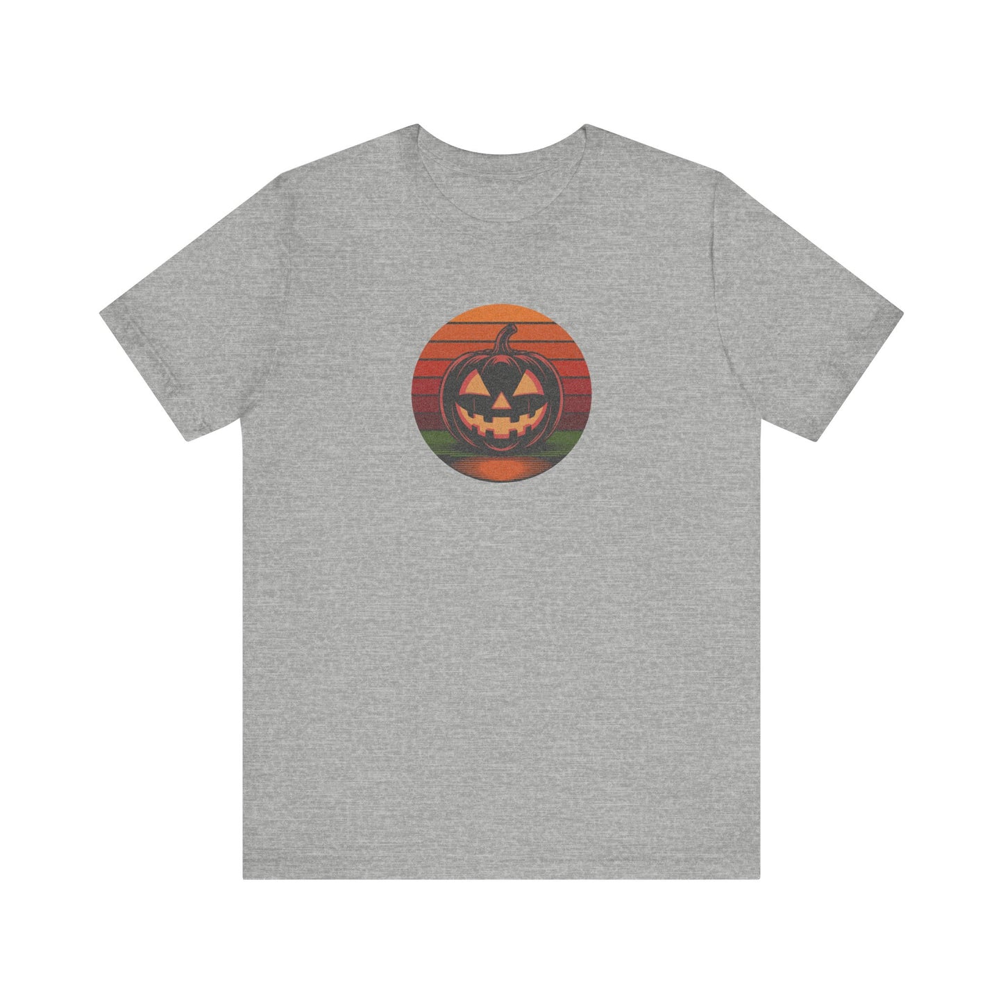 Retro Jack: Bold Grin — Halloween Sunset Tee (Light)