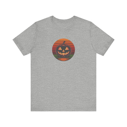 Retro Jack: Bold Grin — Halloween Sunset Tee (Light)