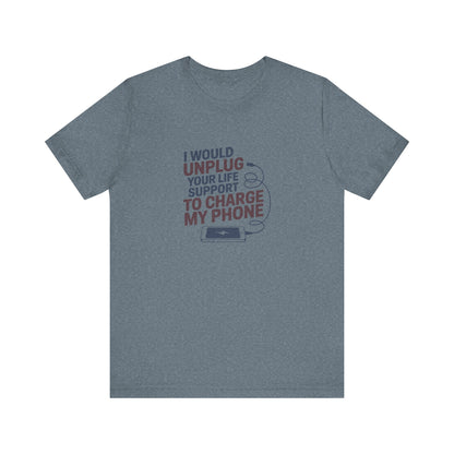 Your Life Support < Charging My Phone — Retro Tee (Light)