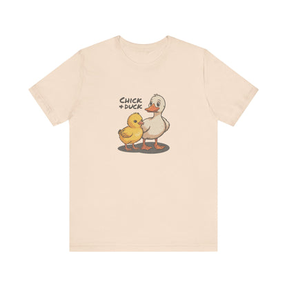The Chick and the Duck — Friends Retro Tee (Light)